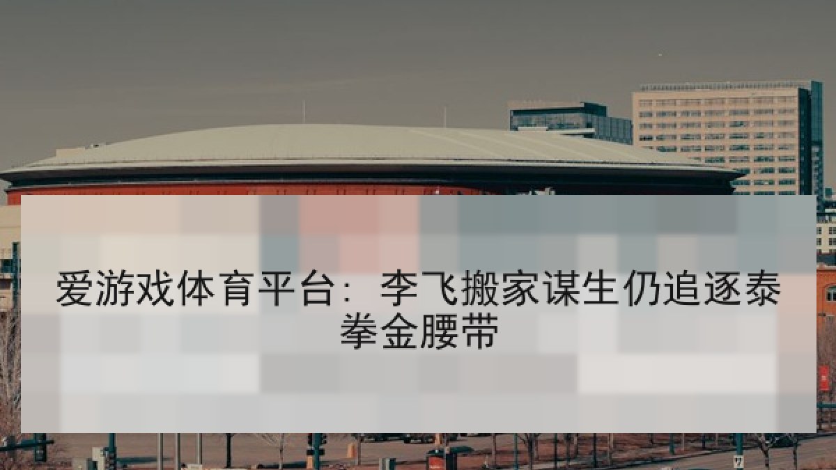 爱游戏体育平台: 李飞搬家谋生仍追逐泰拳金腰带